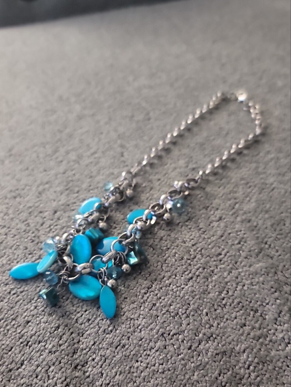NWOT Paparazzi Turquoise Blue Charm Bib Necklace - Picture 5 of 6